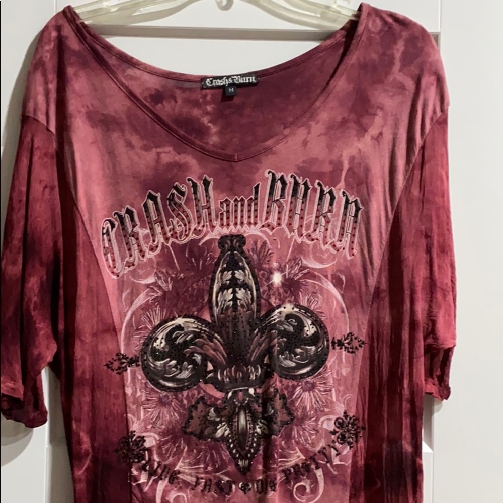 Crash and burn tee. Size M.